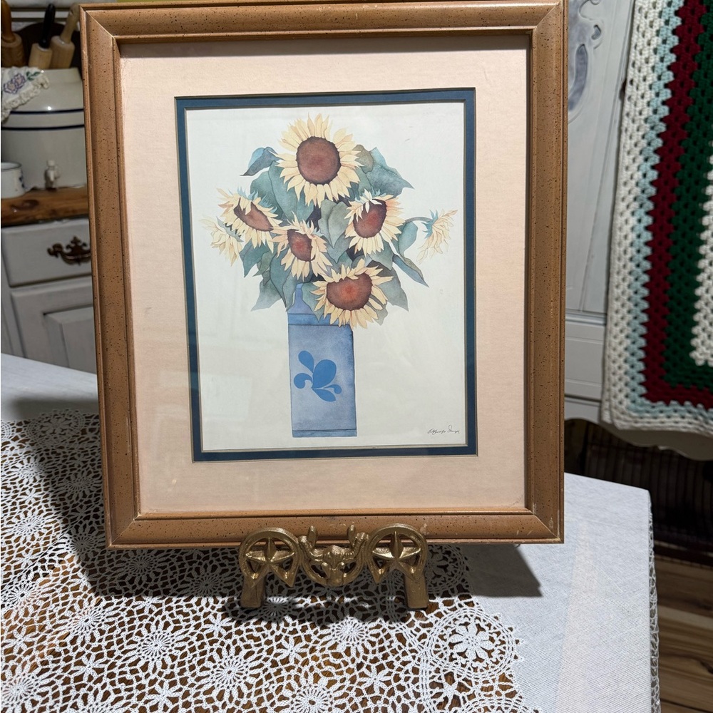 Flashes sale🔥💥farmhouse style Masahiko Honjo "Sunflower" limited edition print.